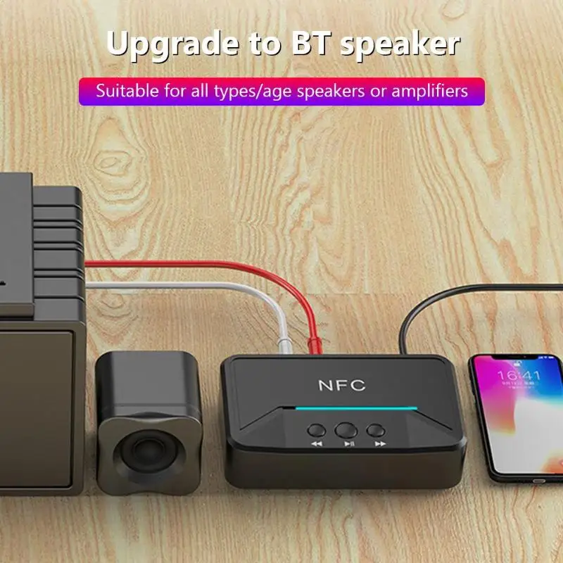 NFC Bluetooth 5,0 аудио приемник BT200 3,5 мм AUX RCA Jack Hifi беспроводной стерео аудио адаптер ключ для автомобильного динамика