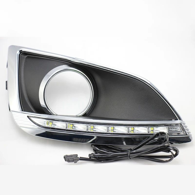 2 шт. для hyundai IX35 2010-2013 Светодиодный дневной ходовой светильник DRL Автомобильная противотуманная фара 6000K Белый Желтый поворотный синий светильник