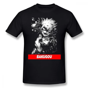 

Bakugou T Shirt Bakugou Boku No Hero Academia T-Shirt Streetwear Plus size Tee Shirt Awesome Male Short Sleeves Print Tshirt