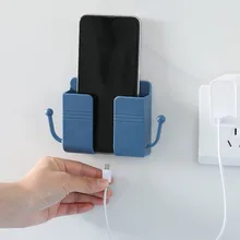 

Remote Control Storage Box Punch-Free Bedside Wall-Mounted Storage Rack Mobile Phone Plug Wall Holder Stand Organizer