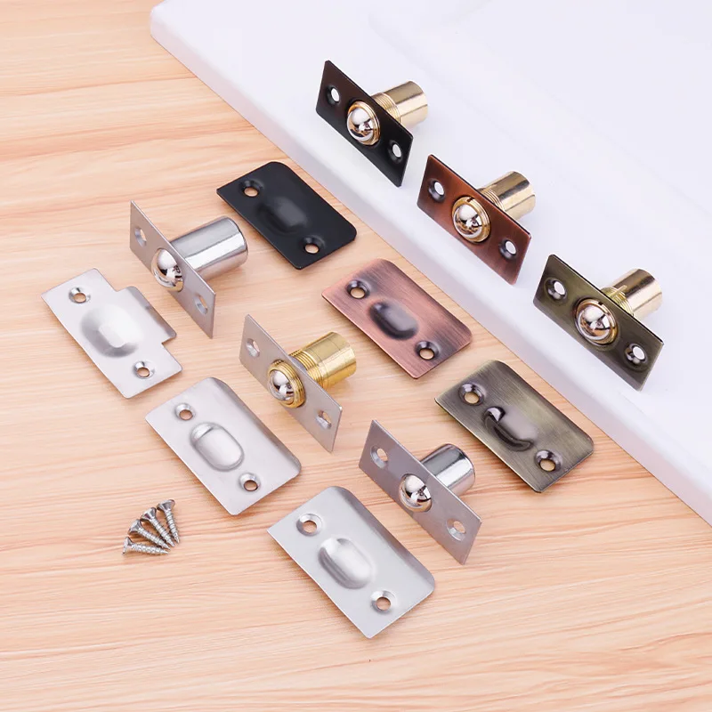 Adjustable Invisible Wooden Cabinet Door Top Beads Lock Closet Ball Catch Latch Catcher Stainless Steel Hot