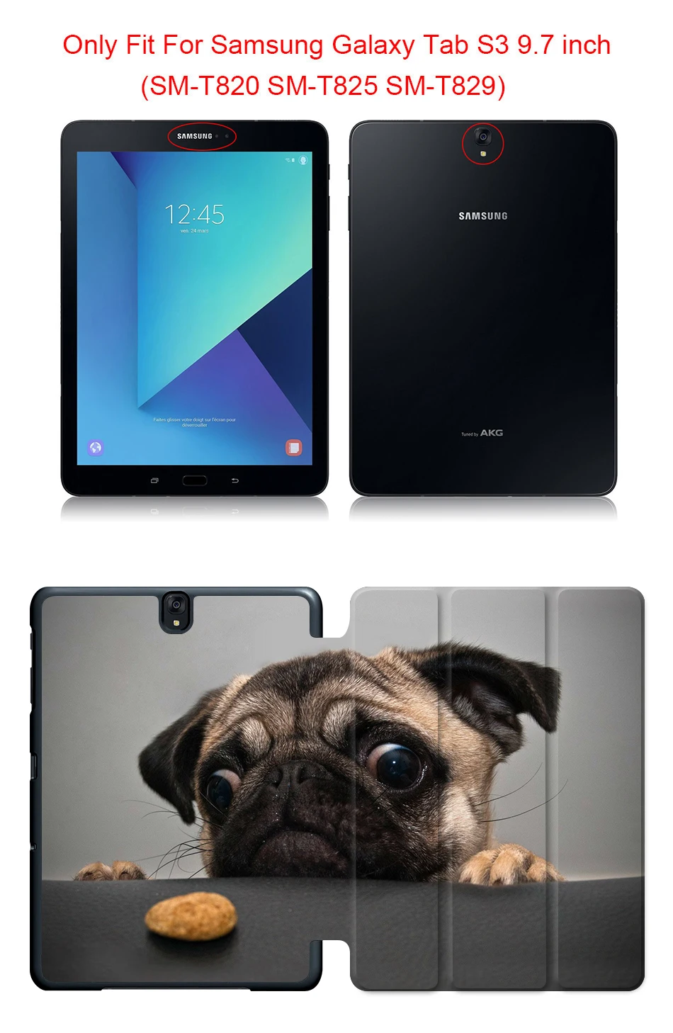 MTT чехол для samsung Tab S3 9,7 ''SM-T820 SM-T825 SM-T829 принципиально из искусственной кожи чехол-книжка раскладной стенд Smart Cover Милая собачка кошка планшетный ПК чехол
