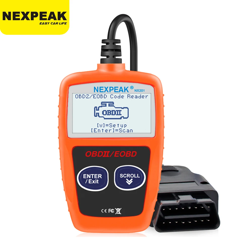 

NEXPEAK NX201 OBD2 Scanner Car Diagnostic Tool Multi-languages Auto Diagnostic Scan Tool Code Reader Auto Scanner PK ELM327