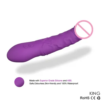 Silicone Massage Thrusting Dildos Vibrator Sex Toy for Woman Penis G-spot Clitoris Stimulator 9 frequency vibrating Magic Wand 3