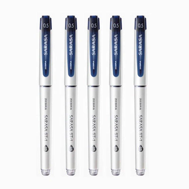 5 pcs Dark blue Зебра 5/10 шт. ручка с чернилами стандартных цветов JJZ58 SARASA 0,5 мм Большой Ёмкость студент экспертизы подпись в офисе ручка красный, синий и черный - Цвет: 5 pcs Dark blue