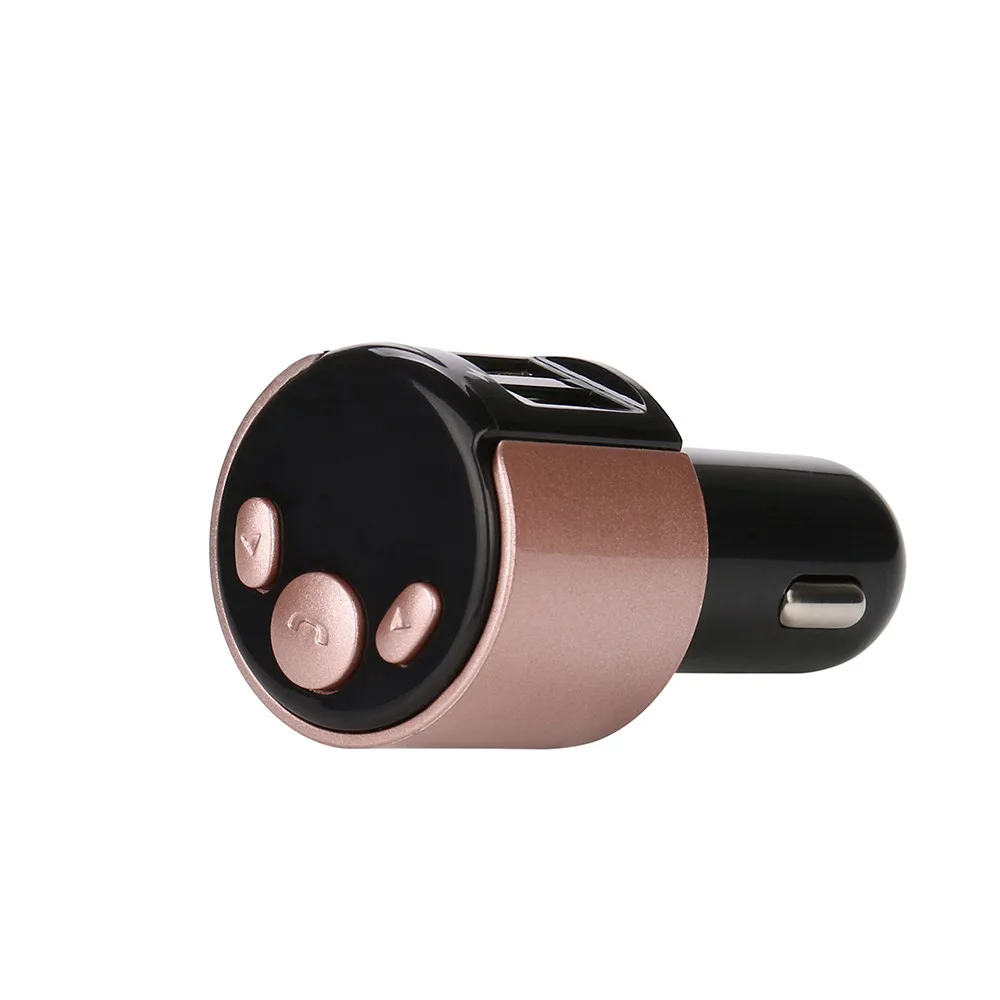 Ouhaobin Bluetooth автомобильный FM светодиодный передатчик беспроводной MP3-плеер Адаптер зарядного устройства с двойным USB для сотового телефона