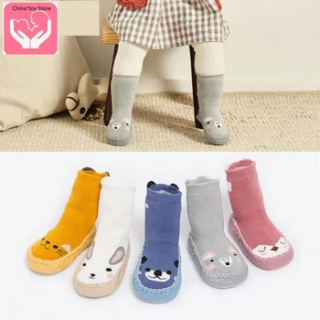 

Kid Cartoon Socks Shoes Children Infant Soft Anti Slip Warm Socks Cotton Knitting Winter Floor Socks Baby Girl Boy Shoes Socks
