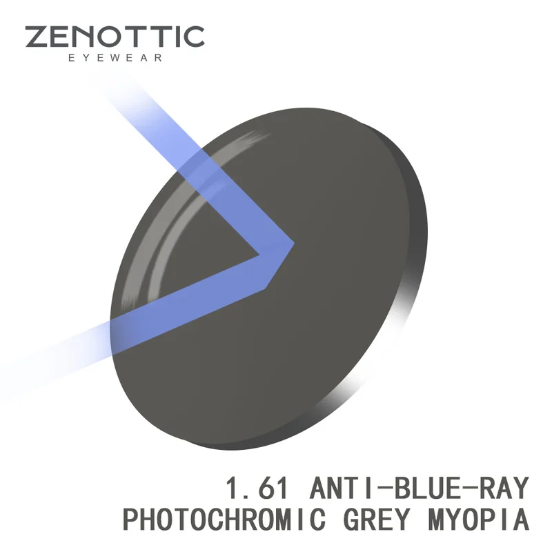Prescription Glasses Lenses ZENOTTIC 1.56/1.61/1.67 Cr-39 Prescription Lenses Optical Myopia Hyperopia Lenses Anti-Blue-Ray Photochromic Together Only