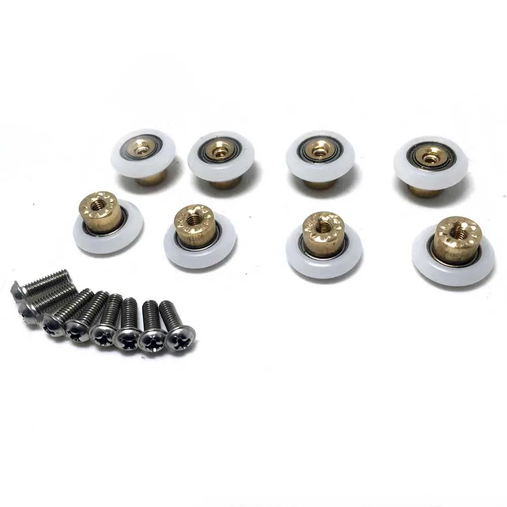 8PCS bathroom glass door sliding door shower roller Outer diameter 19mm/23mm/ 25mm/27mm with screw