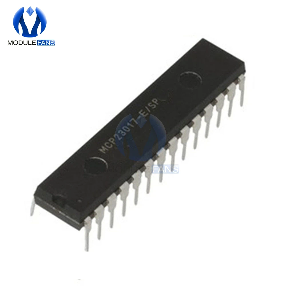 MCP23017-E/SP DIP-28 MCP23017 16-бит I/O расширитель с I2C Интерфейс IC Diy ввода-вывода электронный