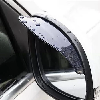 

2pcs/set PVC Car Rear view Mirror sticker rain eyebrow weatherstrip auto mirror Rain Shield shade cover protector guard