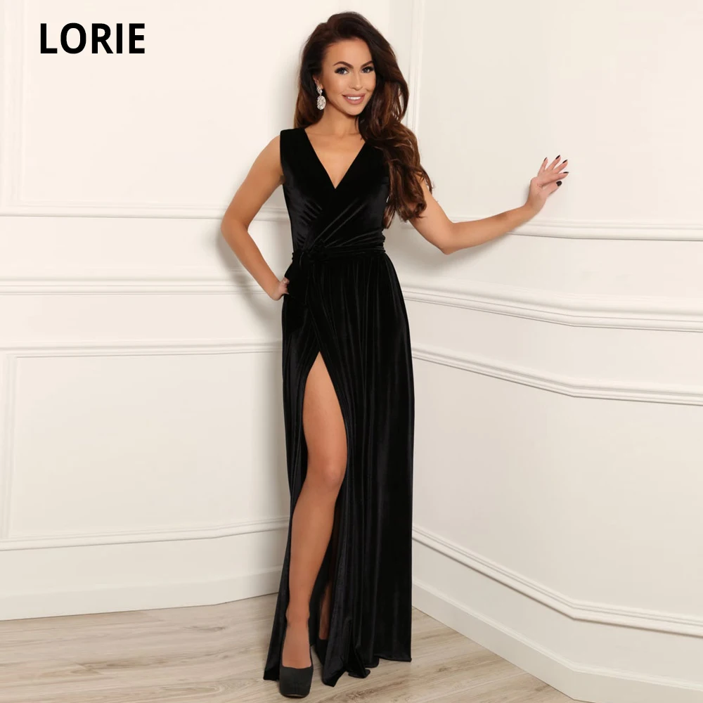black wrap evening dress
