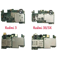 Протестировано) Полная работа оригинальная разблокированная материнская плата для Xiaomi Redmi 3 Hongmi 3S 3X логическая схема электронная панель с чипами
