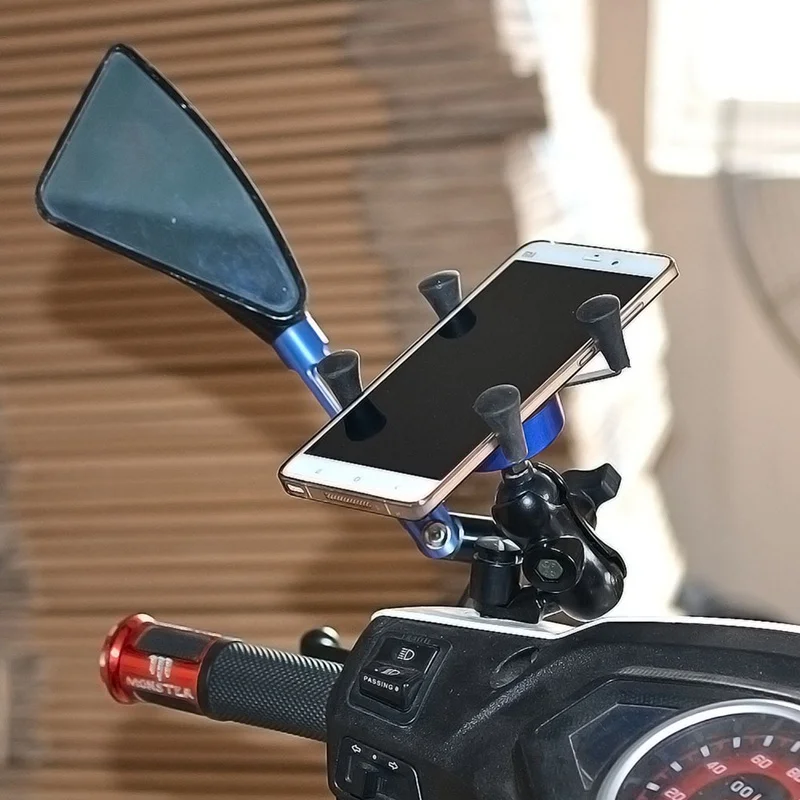 Заряжаемый держатель для телефона 2 в 1, держатель для телефона USB 360, Универсальный вращающийся держатель для мобильного телефона заднего вида