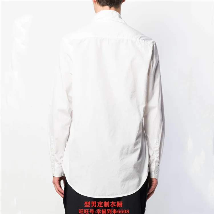 S~ 6XL! На заказ Модный Мужской Дикий европейский и американский Повседневный свободный был тонкий джемпер личность Молодежная рубашка