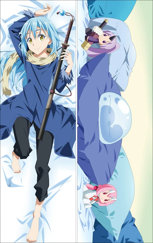 Аниме Tensei Shitara Suraimu Datta Ken Dakimakura Чехол Rimuru& Shuna Bolster чехол Milim Nava длинный обнимающий тело наволочка