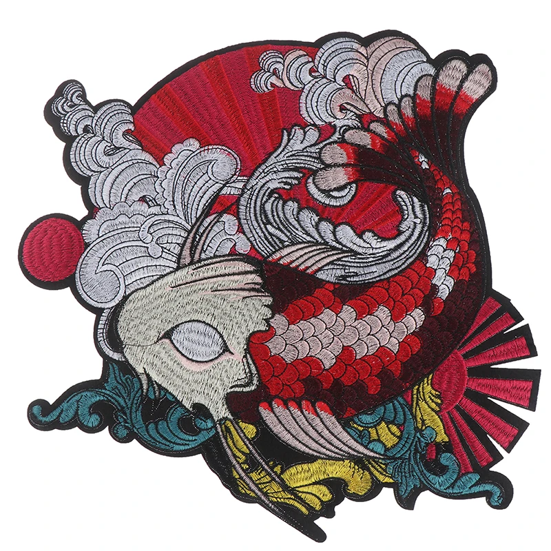 1 шт. Koi Fish вышитые патч пришить железо на Аппликации значок самодельный декоративный дизайн шитье на одежде аксессуары