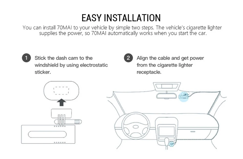 Xiaomi 70mai Dash Cam Wifi Автомобильная dvr камера Full HD 1080P ночное видение английское Голосовое управление 70mai 1S Автомобильная камера рекордер g-сенсор