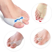 

2Pair Toe Protector Silicone Gel Bunion Corrector Orthopedic Toes Separator Finger Thumb Foot Care Tools Valgus Correction