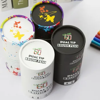 

60-Color Barreled Pen, Painting Art Marker Pen, Watercolor Brush Brush, Calligraphy Sketch School Supplies