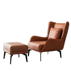 Sofá italiano para una sola persona, silla de tela de lujo, moderna y sencilla, para sala de estar y balcón