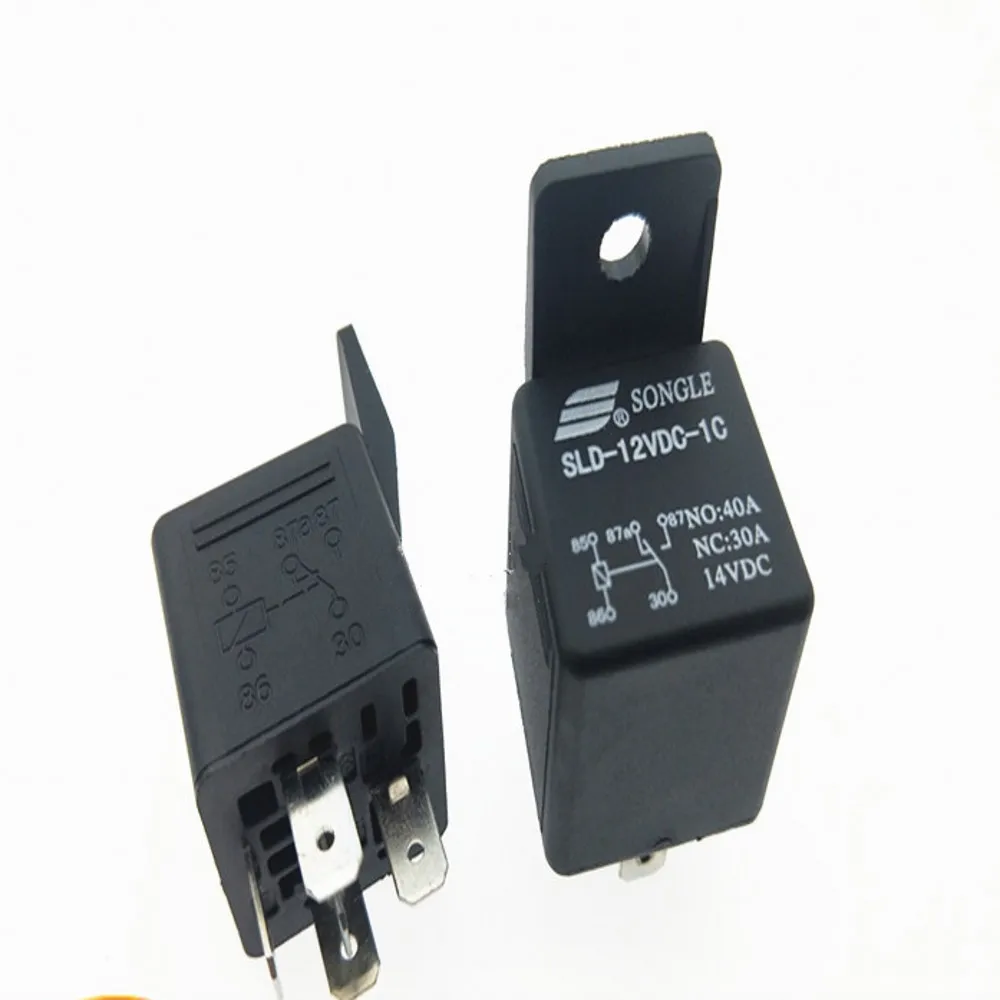 Mayitr 자동차 릴레이, 긴 수명, 정상 개방 SLD-12VDC-1C, 12V 릴레이, 5 핀, 40A 방수, 10 개