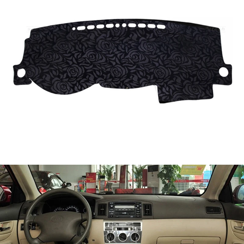 Роза шаблон для BYD F3 F3DM F3R 2005 2006-2013 крышка приборной панели наклейки для автомобиля декоративные аксессуары для автомобиля интерьер автомобиля наклейки