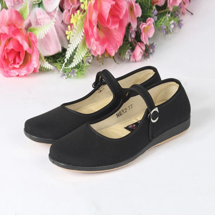 

Chun nuan fang Old Beijing Cloth Shoes Area Black And White with Pattern Lightweight Hotel Dance Etiquette Only Work WOMEN'S Sho