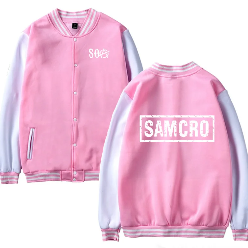 SOA Sons of anarchy/детская модная повседневная бейсбольная куртка SAMCRO для мужчин; толстовка в стиле хип-хоп; бейсбольная форма; Мужская спортивная одежда