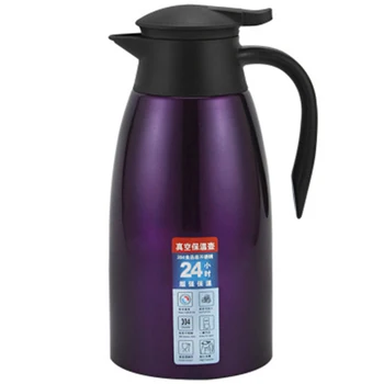 

Purple 304 Stainless Steel 2L Thermal Flask Vacuum Insulated Water Pot Coffee Tea Milk Jug Thermal Pitcher for Home and Office