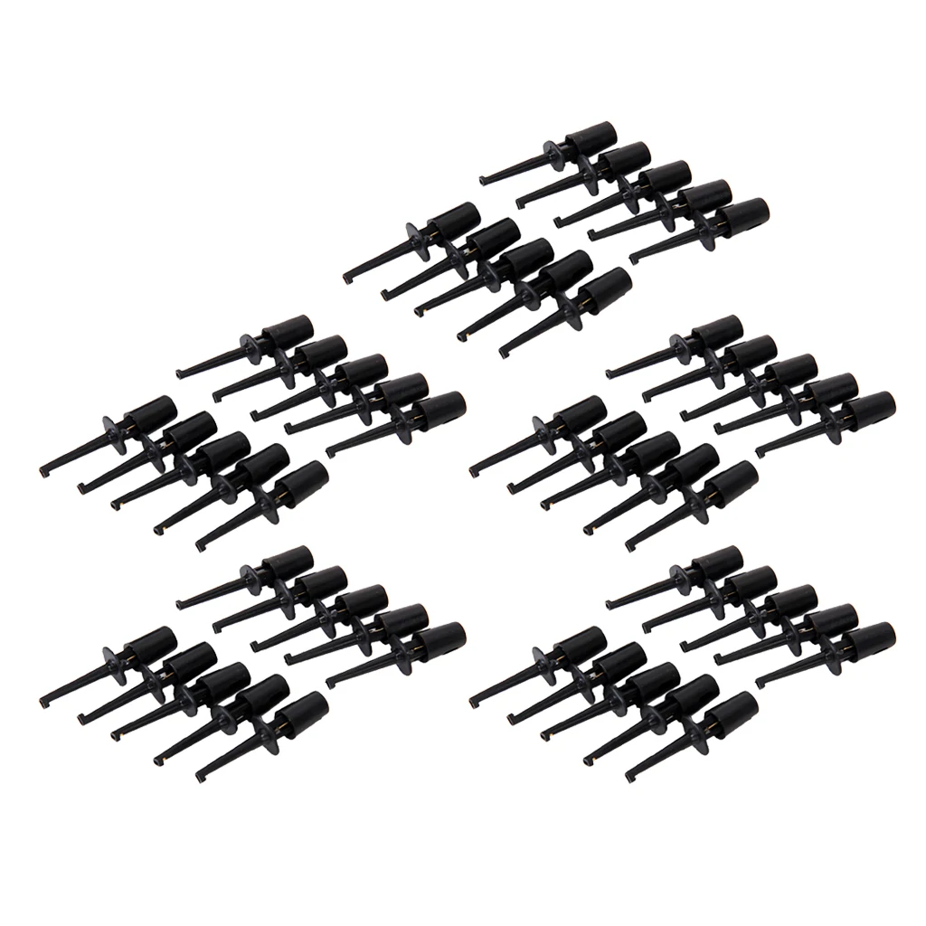 50x Miniature Test Hook Power Supply Wire Cable Probe Repairing Clip for PCB