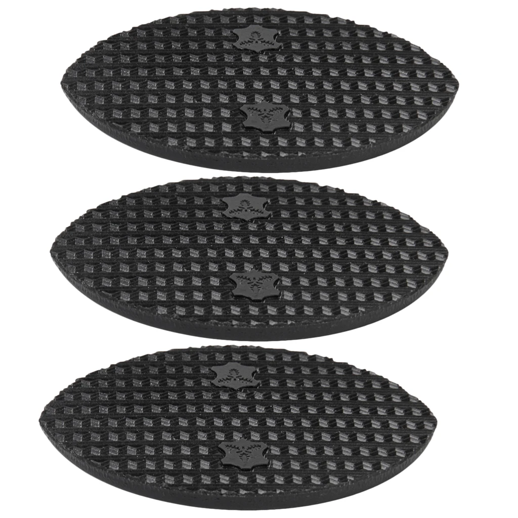 3Pair Anti-slip Rubber Glue on Soles Shoes Heel Tips DIY Repair Supplies Kit