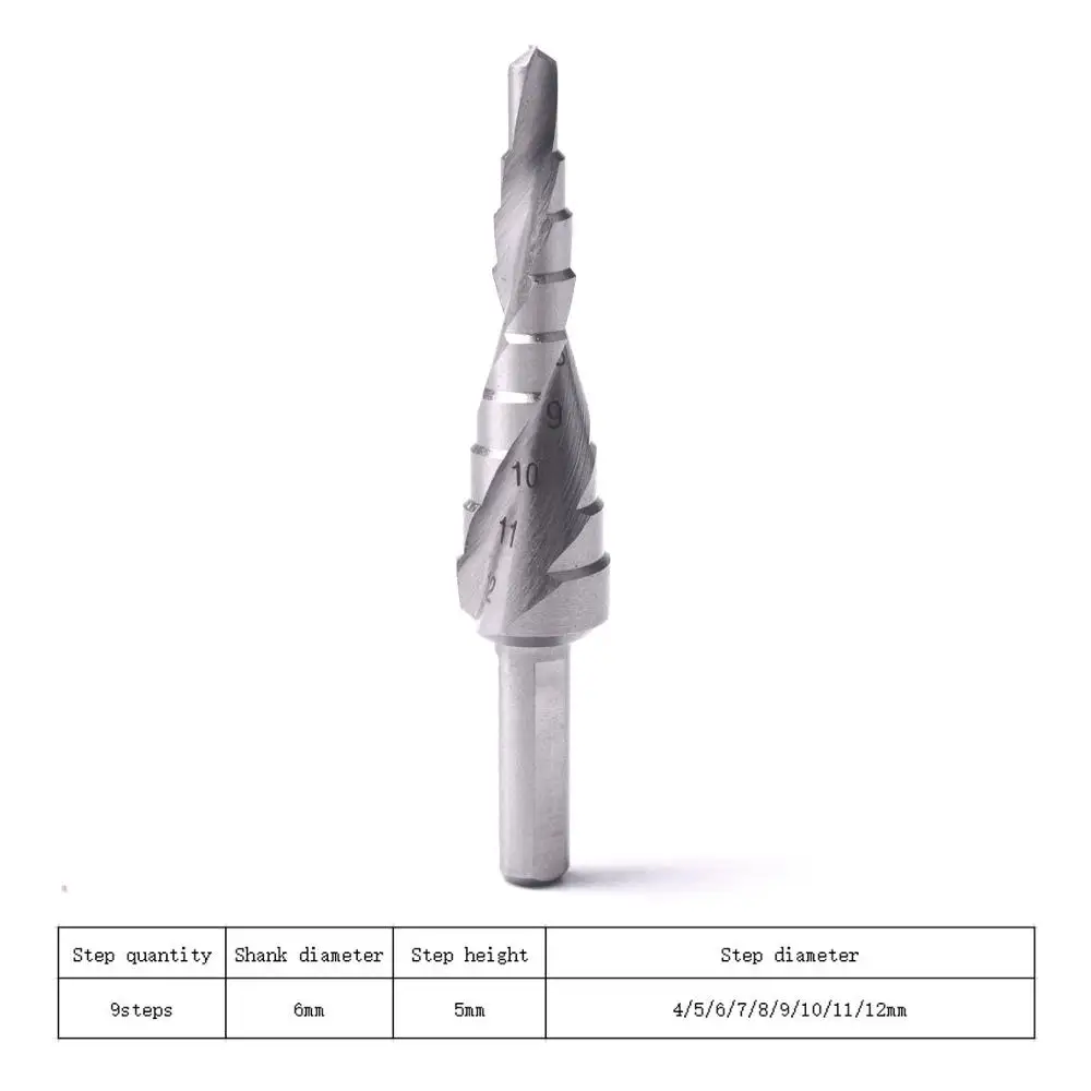 2 шт./лот 4-12 мм 4-20 мм 4-32 мм спиральный паз ступенчатое сверло Высокоскоростная сталь треугольный хвостовик Электроинструмент Металлообработка сверло