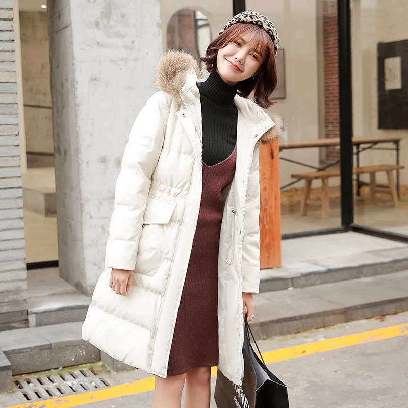 

Comfortable Long Sleeve Women's Long Thick Warm Fashion Simple Versatile Cotton-padded Clothes Cotton Coat 2018 Winter