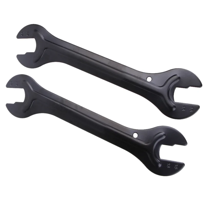 

2Pcs Bike Tool Steel Bicycle Wrench Cycling Head Open End Axle Hub Spanner Cone Bicycle Repair