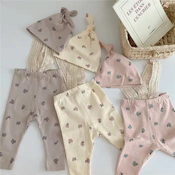 

Newborn Baby Girls Romper Elasticity Lace Infant Jumpsuit Floral Baby Girls Clothes Set Backless Pants + Nipple Hat 2pcs Outfits