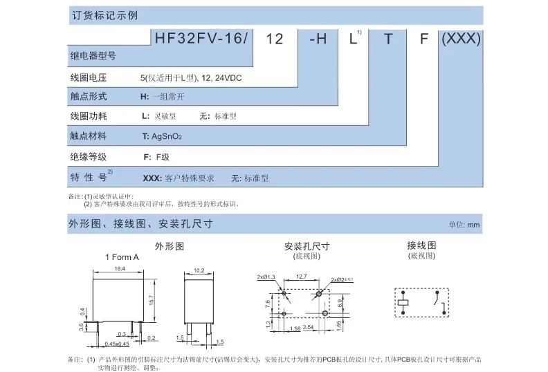20 шт./лот реле высокой мощности HF32FV-16-12-HTF HF32FV-16-24-HTF группа нормально открытый 4PIN 16A