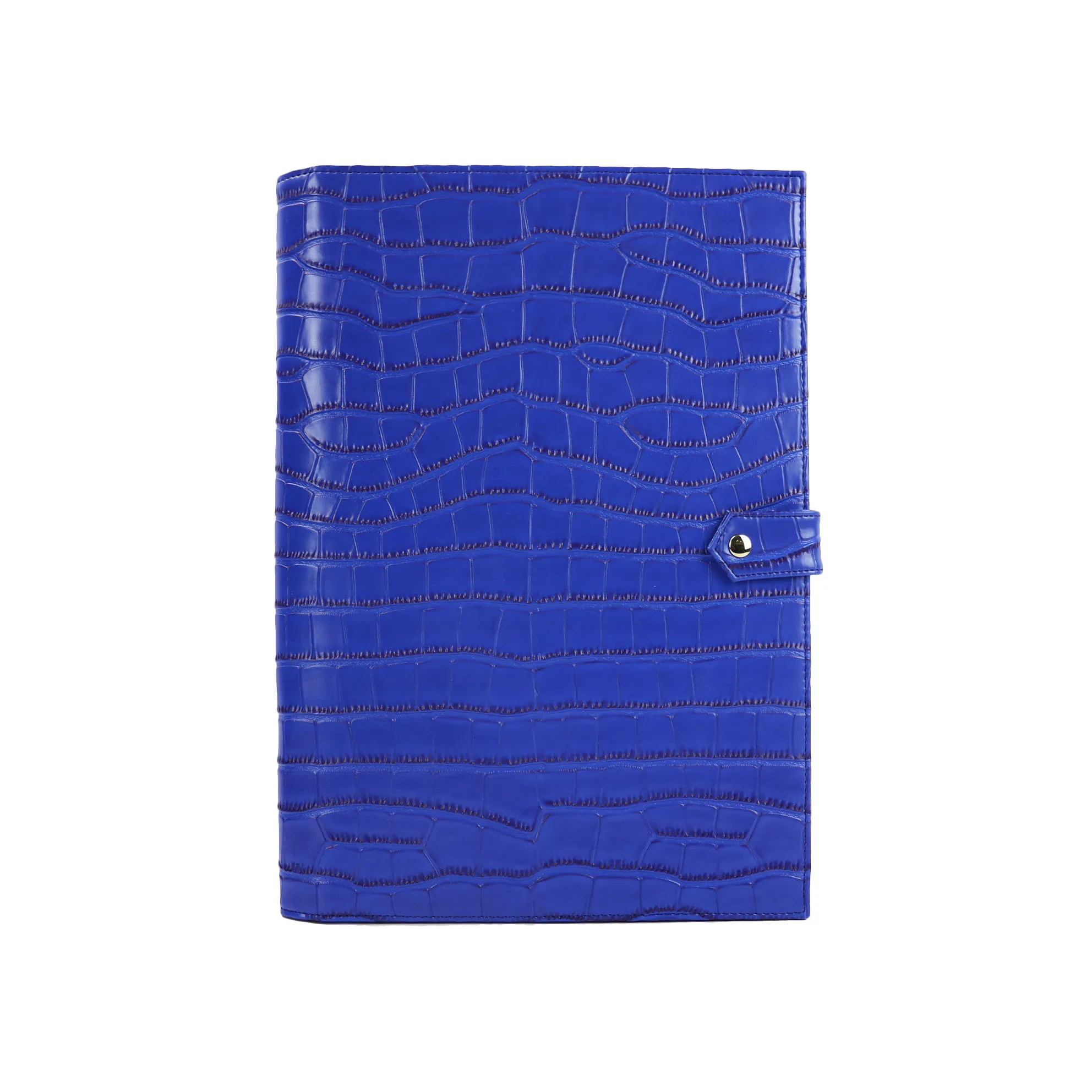 Crocodile Blue Модный деловой портфель с вышивкой страуса, папка для документов, новая вместительная сумка для ноутбука, высокое качество, Сумка для документов - Цвет: Crocodile Blue