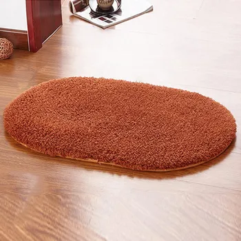 

40x60cm Fashion Carpet Oval Polyester Plush Anti-Slip Pad Soft Room Floor Sofa Mats For Bathroom Kitchen Living Room --M