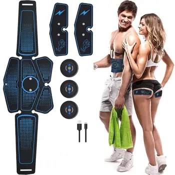 

Abdominal Muscle Stimulator Trainer EMS Abs Fitness Equipment Training Gear Muscles Electrostimulator Toner Exercise At Home Gym