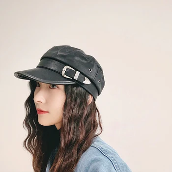 

Hat women autumn and winter retro octagonal hat casual Japanese outdoor casual beret