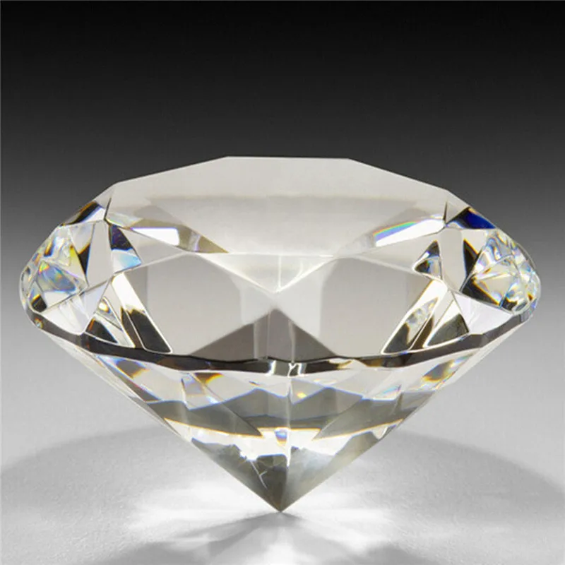 60 мм/2,36 дюйма Прозрачный Кристалл Алмазная огранка форма пресс-папье кристаллы стекло драгоценный камень домашний дисплей Автомобильные украшения