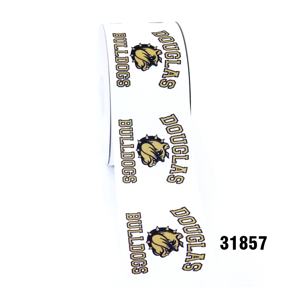 31857 50 ярдов в Размер спортивная лента напечатанная grosgrain лента 31828 - Цвет: 31857
