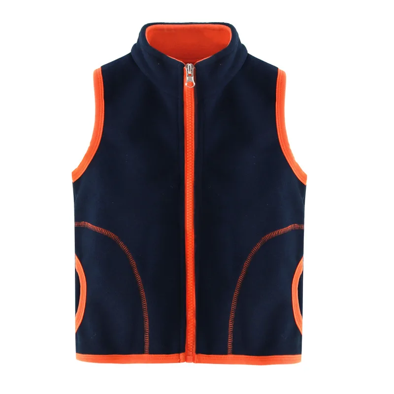 87217 navy blue SAILEROAD 2-11Years Весна Осень Baby Toddler Boy Vest Сплошные цвета Дети Дети Мальчики Девочки Водолазка Жилет с молнией - Цвет: 87217 navy blue