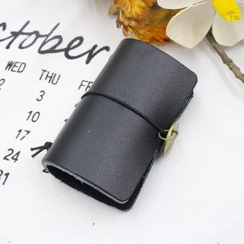 

Traveler Memo Cute Portable Notebook Writing Stationery Journal Gift Faux Leather Diary Notepad Blank Paper Mini Replaceable