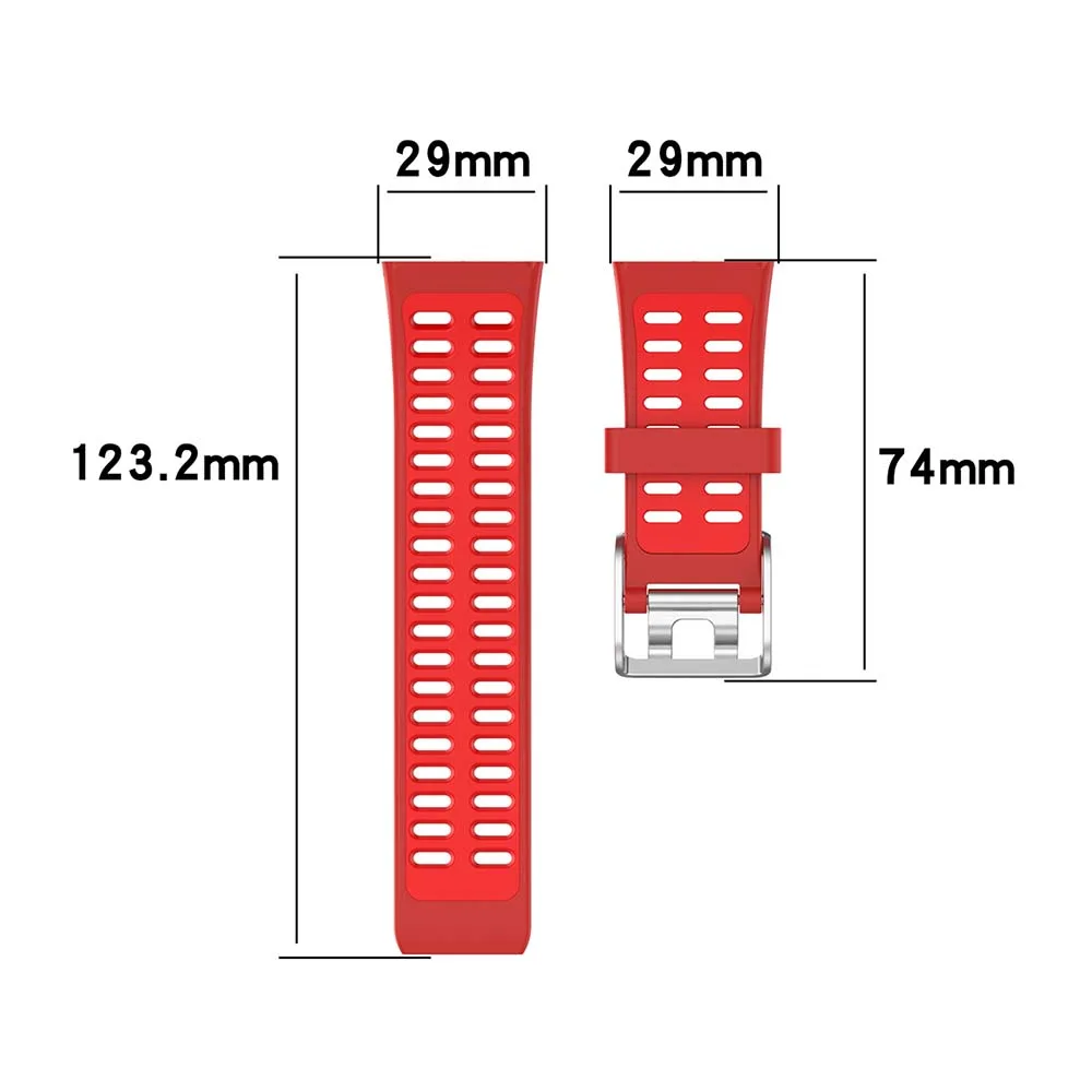 

Soft Silicone Watch Strap Replacement Dual-color Watch Band Bracelet for Polar V800 GPS Smart Watch Repair Part