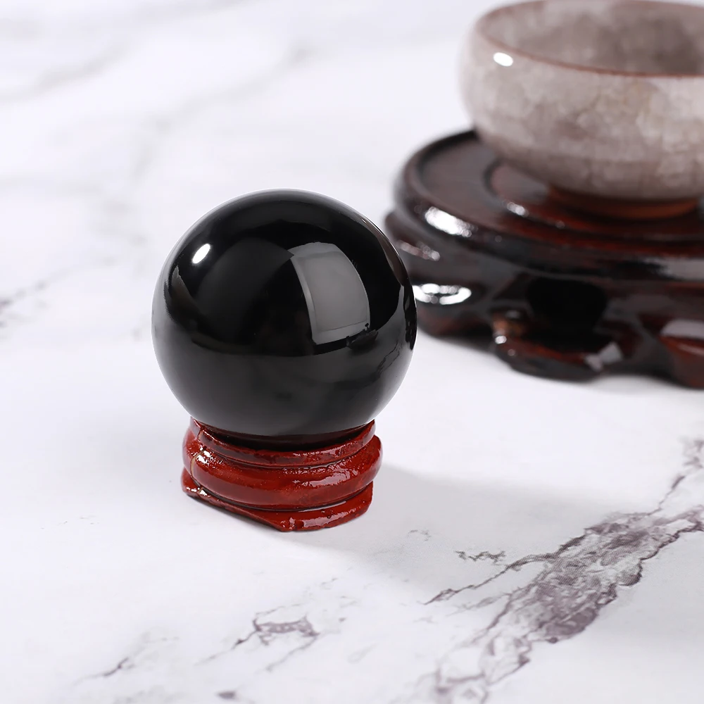 Стенд обсидиановый Кристалл мяч спальни Декор для дома гостиной черный офис