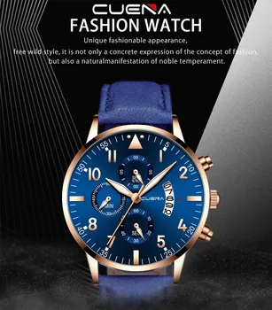 

2020 New Men Business Luxury Quartz Watch Analog Sport Leather Strap Male Watches Waterproof Military Quartz Wristwatches Saat