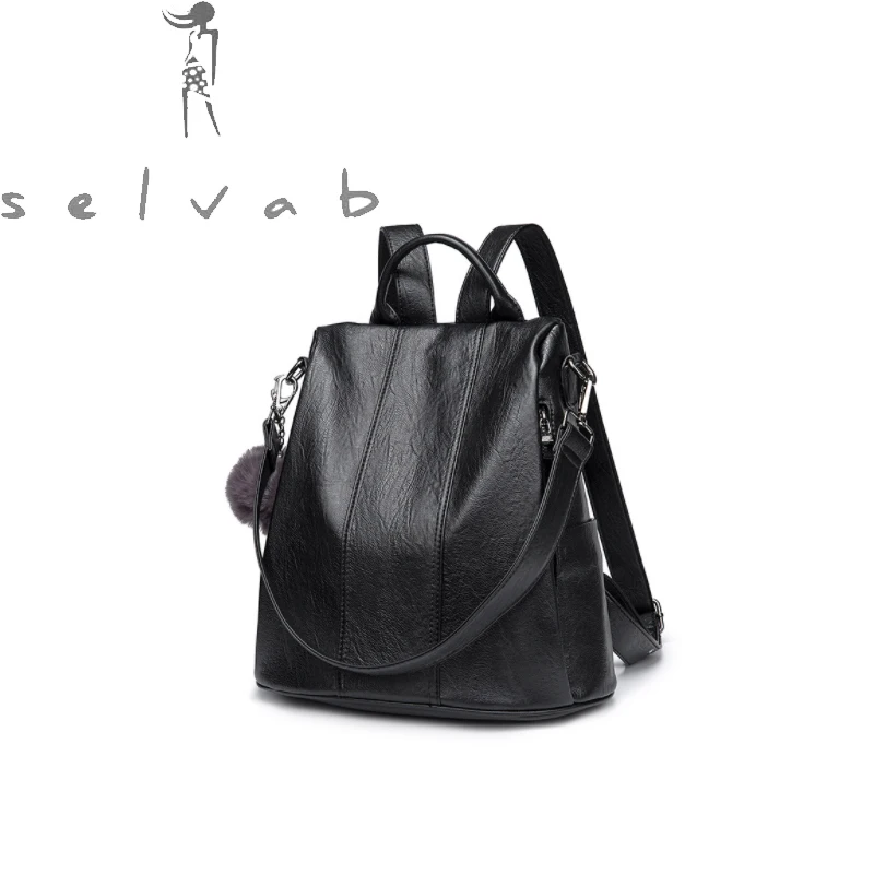 

Women's backpack 2019 new Korean version of the large-capacity anti-theft bag wild fashion PU leather backpack designer