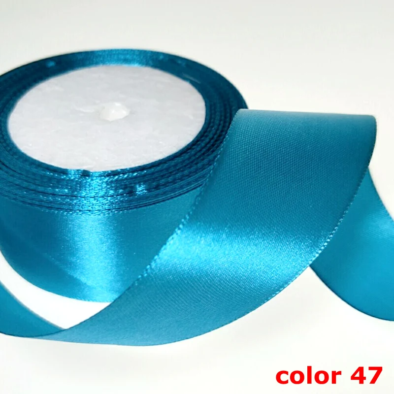 HL 5 meters 15/20/25/40/50mm  Solid Color Satin Ribbons Wedding Decorative Gift Box Wrapping Belt DIY Crafts